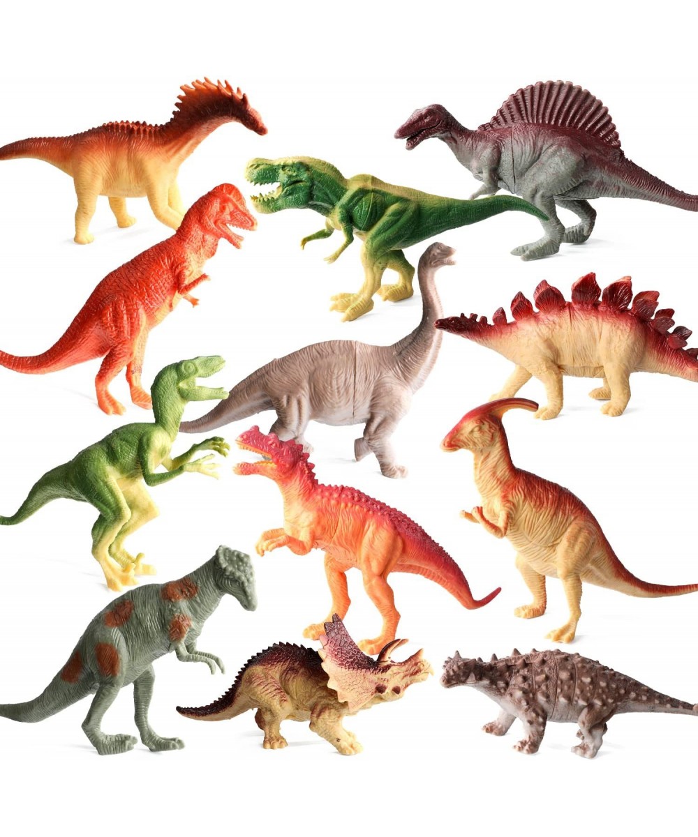 12Pack Educational Realistic Dinosaur Figure Toys for Toddler 6'' to 7" Large Size Dinosaur Playset Gift for Kids Boys and Gi...