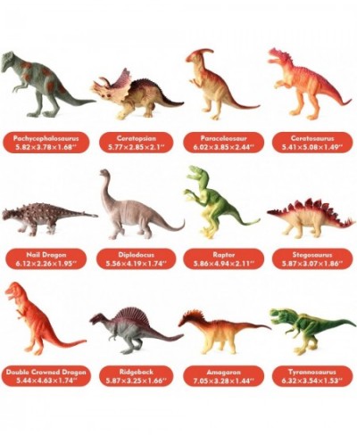 12Pack Educational Realistic Dinosaur Figure Toys for Toddler 6'' to 7" Large Size Dinosaur Playset Gift for Kids Boys and Gi...