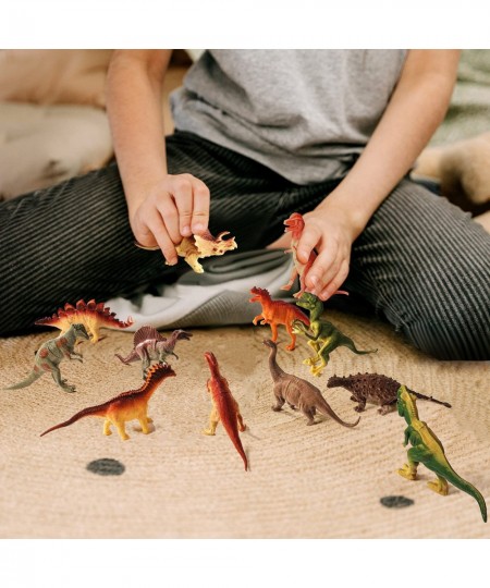 12Pack Educational Realistic Dinosaur Figure Toys for Toddler 6'' to 7" Large Size Dinosaur Playset Gift for Kids Boys and Gi...