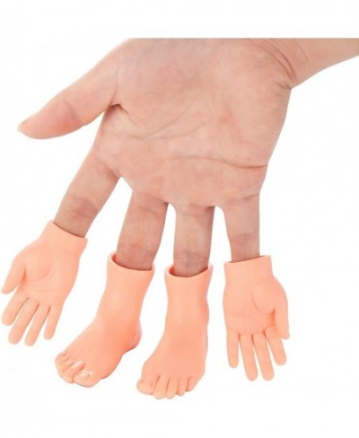 Tiny Hand & Feet Puppets - 4 of Each - Plus 4 Handles - Premium Rubber Little Tiny Finger Hands on Sticks – Fun and Realistic...