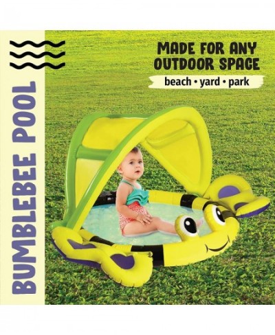 Bumble Bee Soft Inflatable Pool | Outdoor Swimming Toys for Infants & Toddlers | Blowup Games for Kids | Portable Beach Acces...