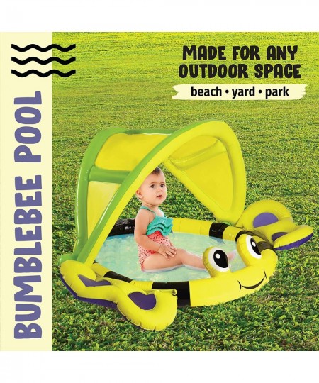 Bumble Bee Soft Inflatable Pool | Outdoor Swimming Toys for Infants & Toddlers | Blowup Games for Kids | Portable Beach Acces...