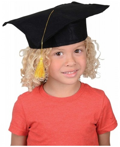 Child Size Graduation Caps - Black Felt 12-Pack $20.10 - Kids' Dress-Up Accessories