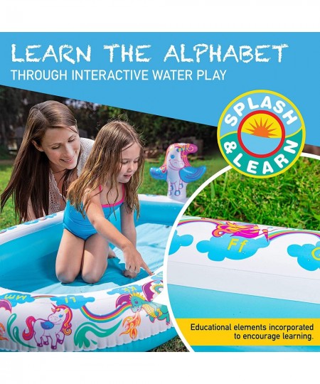 Unicorn Splash Pad & Outdoor Water Sprinkler Children's Inflatable Kiddie Pool Water Play Toys for Babies Toddlers Kids Boys ...