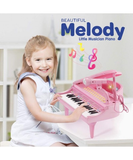 31 Keys Little Pink Piano for Girls with Microphone Electronic Organ Music Keyboard for Kids $55.88 - Kids' Musical Instruments