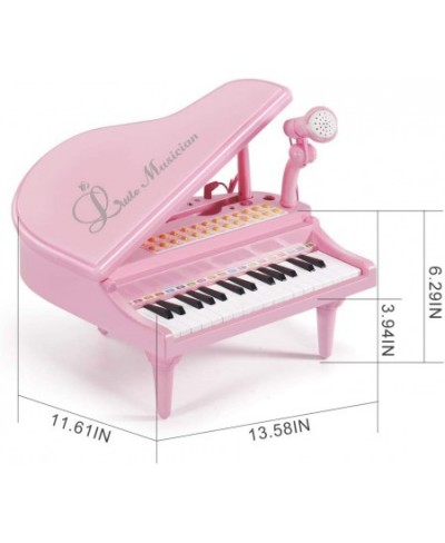 31 Keys Little Pink Piano for Girls with Microphone Electronic Organ Music Keyboard for Kids $55.88 - Kids' Musical Instruments