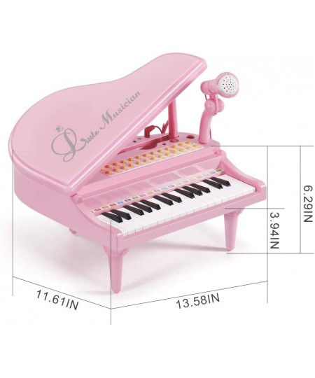 31 Keys Little Pink Piano for Girls with Microphone Electronic Organ Music Keyboard for Kids $55.88 - Kids' Musical Instruments