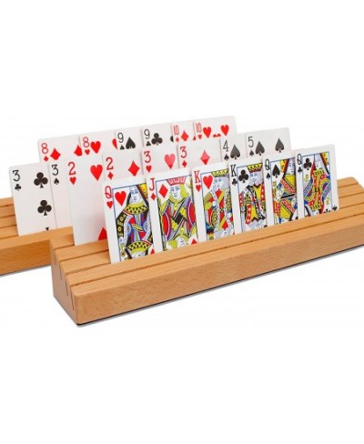 Premium Solid Beechwood Playing Card Holders - Accessories with Five Crowns Card Game - Card Holder for Kids Elder and Elder ...