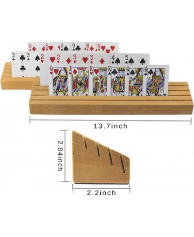 Premium Solid Beechwood Playing Card Holders - Accessories with Five Crowns Card Game - Card Holder for Kids Elder and Elder ...