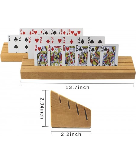 Premium Solid Beechwood Playing Card Holders - Accessories with Five Crowns Card Game - Card Holder for Kids Elder and Elder ...