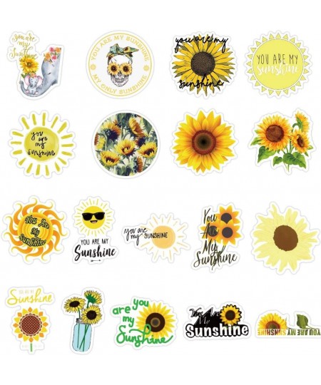 Cute Sun Flower Stickers for Water Bottles 50 pcs Waterproof Vinyl Fresh Stickers for Teens Girls Kids Graffiti Cool Trendy f...