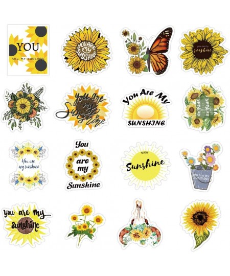 Cute Sun Flower Stickers for Water Bottles 50 pcs Waterproof Vinyl Fresh Stickers for Teens Girls Kids Graffiti Cool Trendy f...