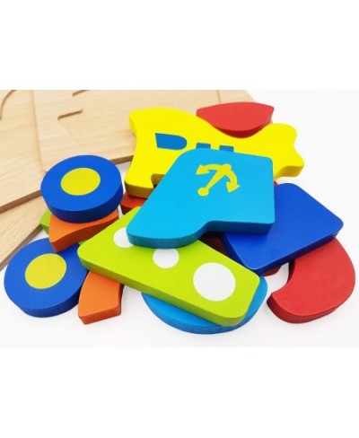 3-Pack Chunky Jigsaw Puzzles Boys&Girls Educational Wooden Puzzles Toy Gift with Vibrant Colors for Toddlers 1 2 3 Years Old(...