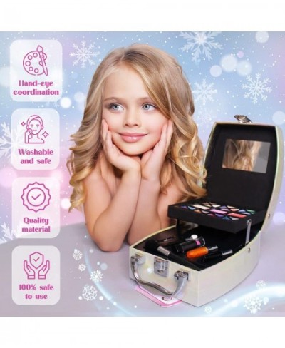 Princess Makeup Kit for Girls - Kids Washable Make Up Pretend Play Toy Set with Glitter Cosmetic Case Non Toxic $44.75 - Kids...