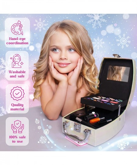 Princess Makeup Kit for Girls - Kids Washable Make Up Pretend Play Toy Set with Glitter Cosmetic Case Non Toxic $44.75 - Kids...