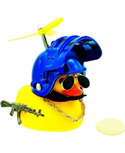 Rubber Duck Toy Car Ornaments Duck Car Dashboard Decorations with Propeller Helmet $15.13 - Gags & Practical Joke Toys