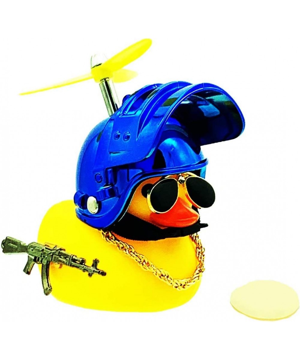 Rubber Duck Toy Car Ornaments Duck Car Dashboard Decorations with Propeller Helmet $15.13 - Gags & Practical Joke Toys