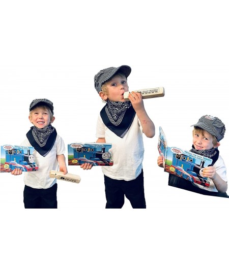 Thomas The Train Toy Conductor Gift Set/ Train Hat/ Train Whistle/ Navy Blue Bandana / Thomas The Tank Engine Hidden Surprise...