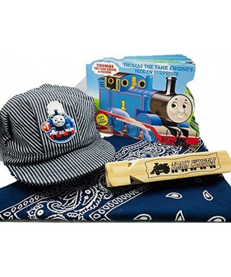 Thomas The Train Toy Conductor Gift Set/ Train Hat/ Train Whistle/ Navy Blue Bandana / Thomas The Tank Engine Hidden Surprise...