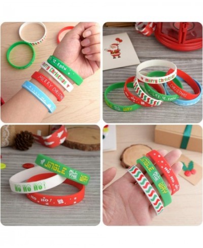 35 Pieces Christmas Wristband Silicone Wristbands Rubber Band for Christmas Party Decoration 7 Merry Xmas Patterns $16.64 - K...