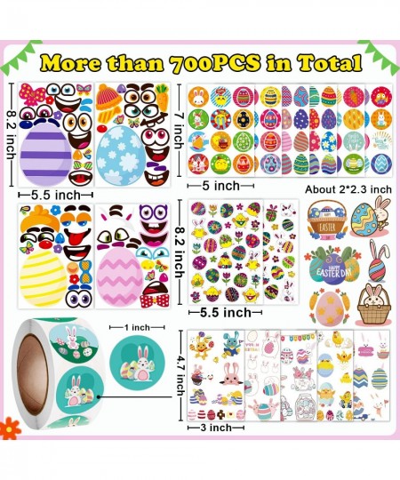 Easter Stickers for Kids 725pcs Easter Sticker Party Favor Easter Sticker for Egg Decoration Easter Sticker and Temporary Tat...