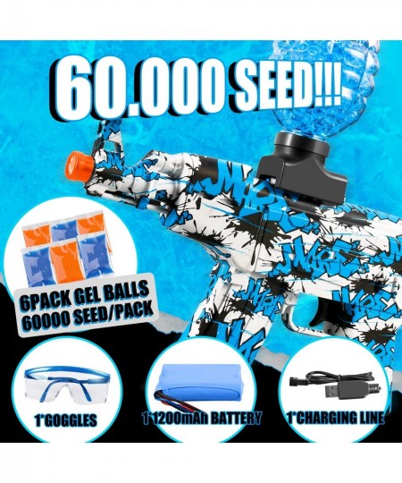 Electric Splatter Ball Blaster Gel Ball Blaster with 60000 Gel Balls for Backyard Fun and Outdoor Games Kids Boys Girls and A...