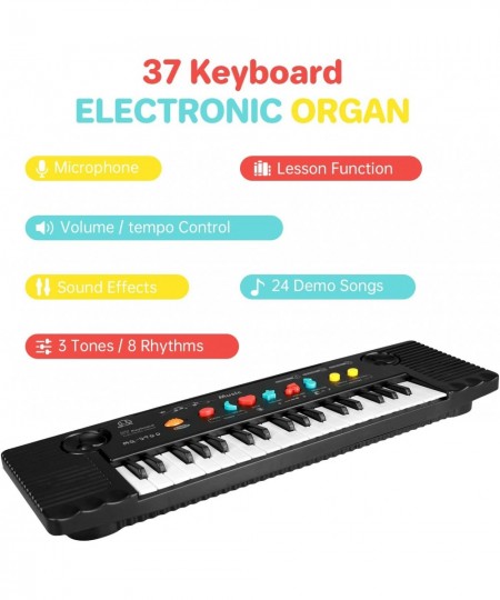 Kids Piano Keyboard Piano for Kids with Microphone Portable Electronic Keyboards for Beginners 37 Keys Musical Toy for 3/4/5/...