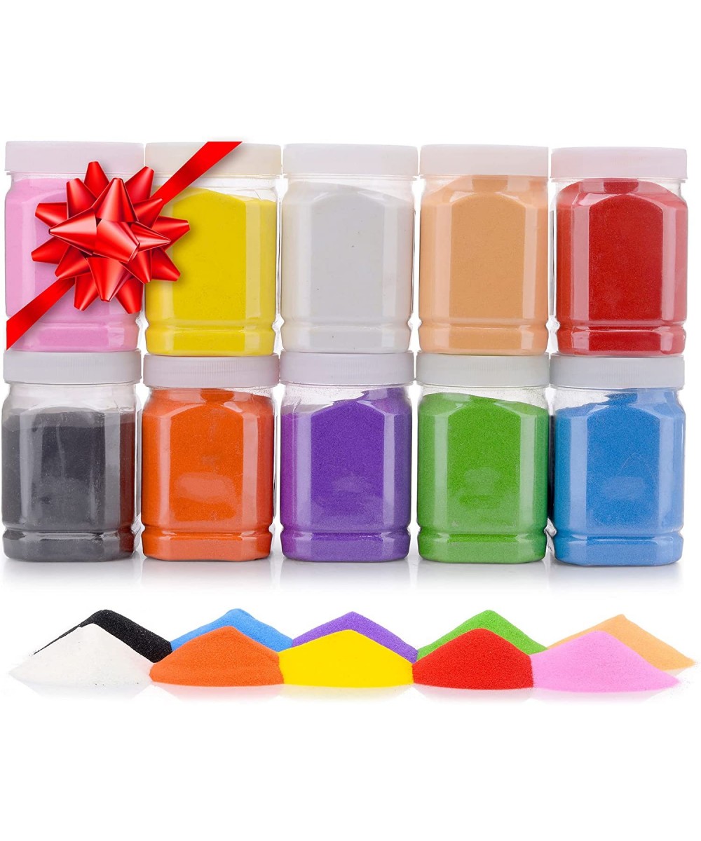 Art Sand 10 Bottles (11 lbs) with Complete Accessories Non-Toxic Colored Sand for Kid's Arts & Crafts Sand Play DIY Kit Sceni...