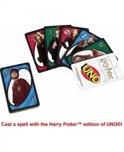 UNO Harry Potter Card Game Movie-Themed Collectors Deck Of 112 Cards With Hogwarts Character Images Gift For Fans Ages 7 Year...