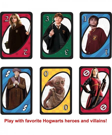 UNO Harry Potter Card Game Movie-Themed Collectors Deck Of 112 Cards With Hogwarts Character Images Gift For Fans Ages 7 Year...