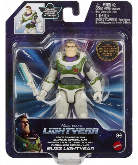 Disney Pixar Lightyear Space Ranger Alpha Buzz Lightyear Figure Authentic Action Figure 5 Inches tall with 12 Posable Joints ...