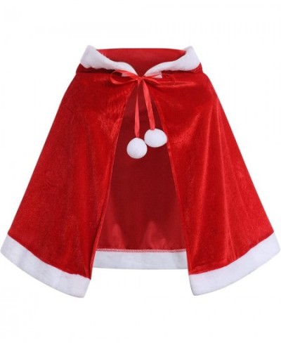 Christmas Family Matching Outfits for Women Baby Girl Plaid Dress with Cloak Cape Halloween Cosplay Santa Outfit $55.69 - Kid...