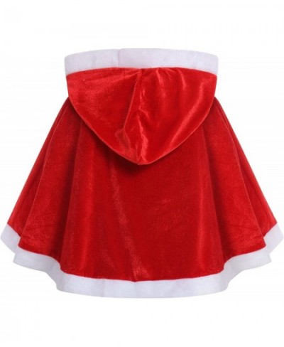 Christmas Family Matching Outfits for Women Baby Girl Plaid Dress with Cloak Cape Halloween Cosplay Santa Outfit $55.69 - Kid...