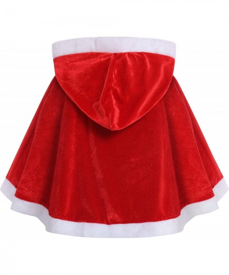 Christmas Family Matching Outfits for Women Baby Girl Plaid Dress with Cloak Cape Halloween Cosplay Santa Outfit $55.69 - Kid...