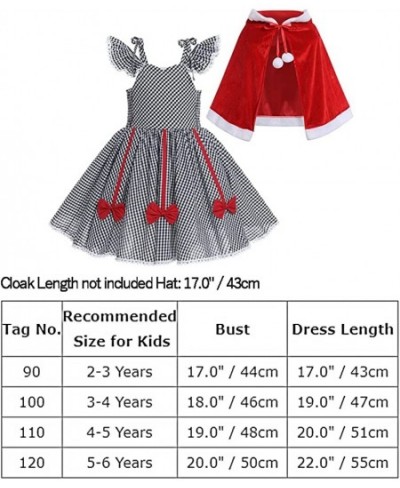 Christmas Family Matching Outfits for Women Baby Girl Plaid Dress with Cloak Cape Halloween Cosplay Santa Outfit $55.69 - Kid...