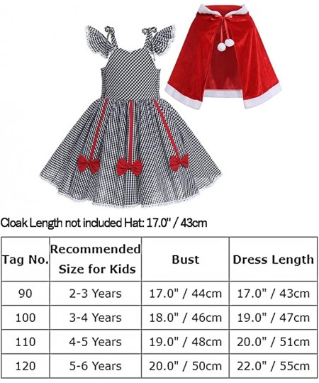 Christmas Family Matching Outfits for Women Baby Girl Plaid Dress with Cloak Cape Halloween Cosplay Santa Outfit $55.69 - Kid...