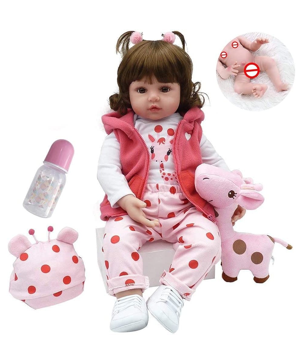 Toddler Baby Doll 45CM Lifelike Silicone Full Body Realistic Looking Newborn Baby Dolls Magnetic Pacifier for Girl's Gift $10...