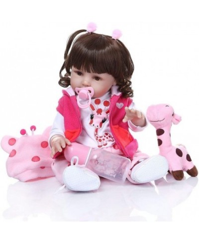 Toddler Baby Doll 45CM Lifelike Silicone Full Body Realistic Looking Newborn Baby Dolls Magnetic Pacifier for Girl's Gift $10...