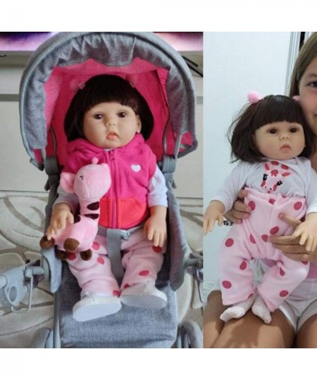 Toddler Baby Doll 45CM Lifelike Silicone Full Body Realistic Looking Newborn Baby Dolls Magnetic Pacifier for Girl's Gift $10...