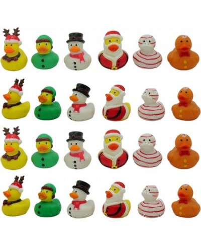 Christmas Rubber Ducks Bulk (24 Pack) Holiday Themed Rubber Duckies 2.5" - for Kids Party Favors Bath Toys Jeep Ducking Bulk ...