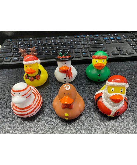 Christmas Rubber Ducks Bulk (24 Pack) Holiday Themed Rubber Duckies 2.5" - for Kids Party Favors Bath Toys Jeep Ducking Bulk ...