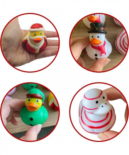 Christmas Rubber Ducks Bulk (24 Pack) Holiday Themed Rubber Duckies 2.5" - for Kids Party Favors Bath Toys Jeep Ducking Bulk ...