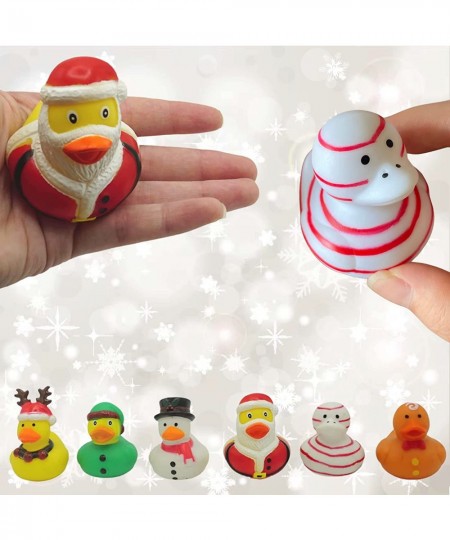 Christmas Rubber Ducks Bulk (24 Pack) Holiday Themed Rubber Duckies 2.5" - for Kids Party Favors Bath Toys Jeep Ducking Bulk ...