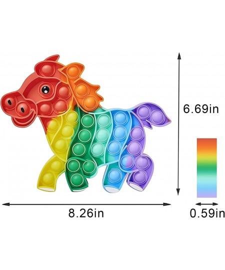 Fidget Toys Push Bubble Fidgets Sensory Toy Pop Fidget Toy for Kids Adults Silicone Stress Relief Toy - Horse Rainbow $17.61 ...