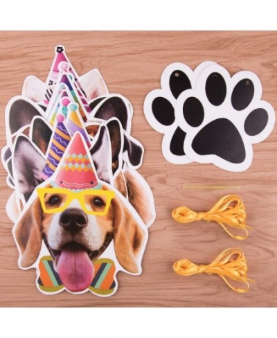 15 Pieces Dog Faces Claws Party Banner Set Dogs Birthday Party Supplies Dog Portrait Banner Dog Theme Party Bunting Decoratio...