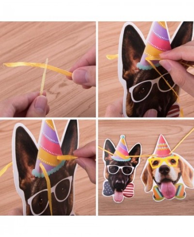 15 Pieces Dog Faces Claws Party Banner Set Dogs Birthday Party Supplies Dog Portrait Banner Dog Theme Party Bunting Decoratio...