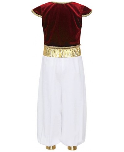 Kids Boys Arabian Prince Costume Velvet Cap Street Vest with Harem Pants for Halloween $20.37 - Kids' Costumes