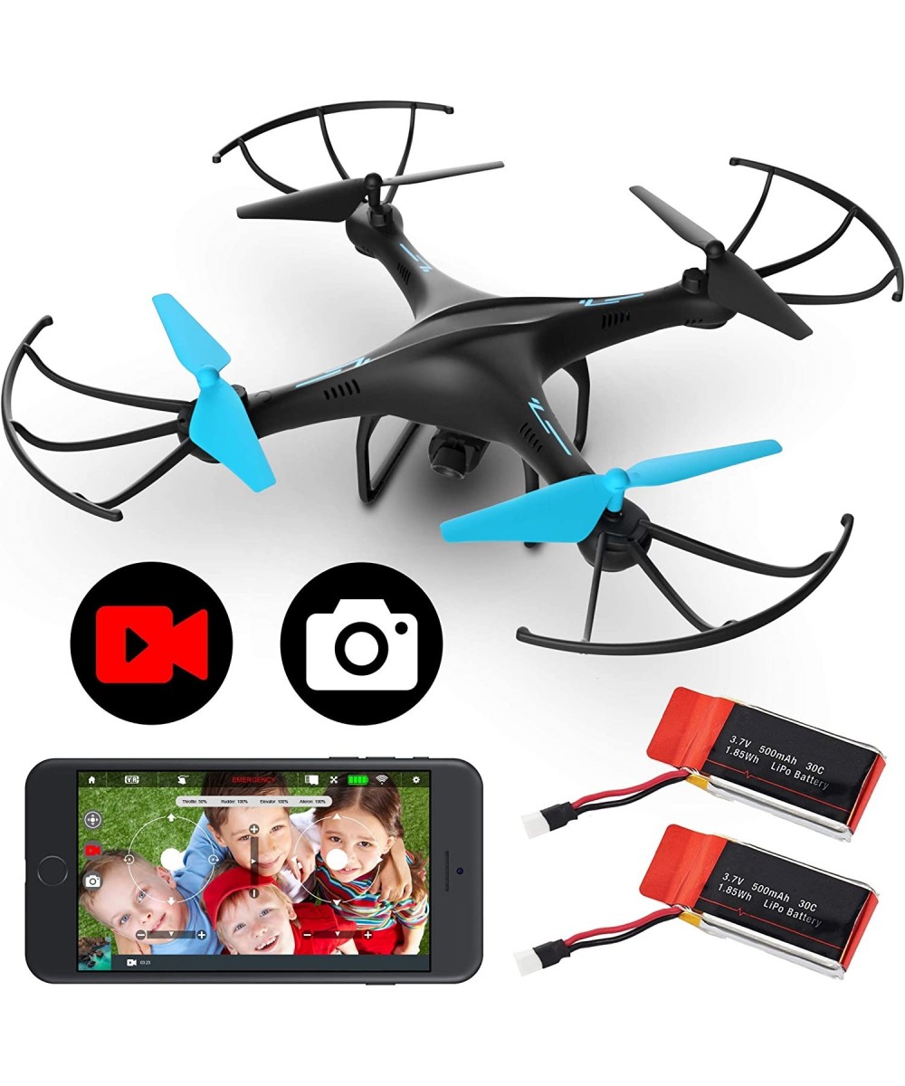 U45WF FPV RC Drone with Camera - VR Capable WiFi Quadcopter Remote Control Flying Drone with 720p HD Camera Live Video 6 Axis...