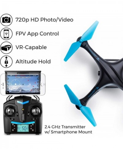 U45WF FPV RC Drone with Camera - VR Capable WiFi Quadcopter Remote Control Flying Drone with 720p HD Camera Live Video 6 Axis...