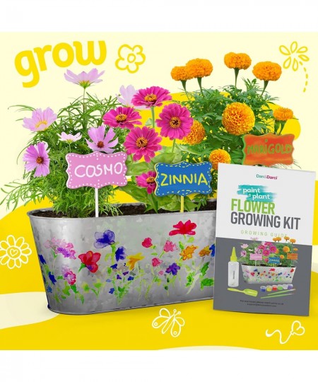 Paint & Plant Flower Craft Kit for Kids - Best Birthday Crafts Gifts for Girls & Boys Age 5 6 7 8-12 Year Old Girl Children G...